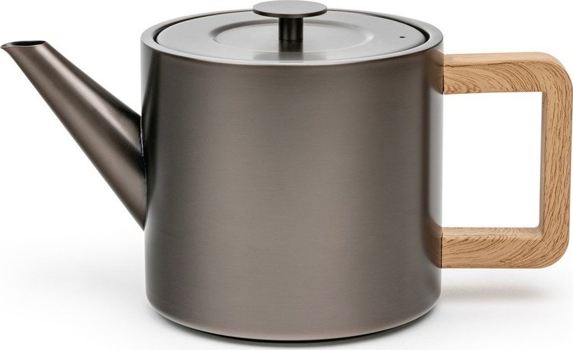 Šedá konvice na čaj z nerezové oceli se sítkem 1