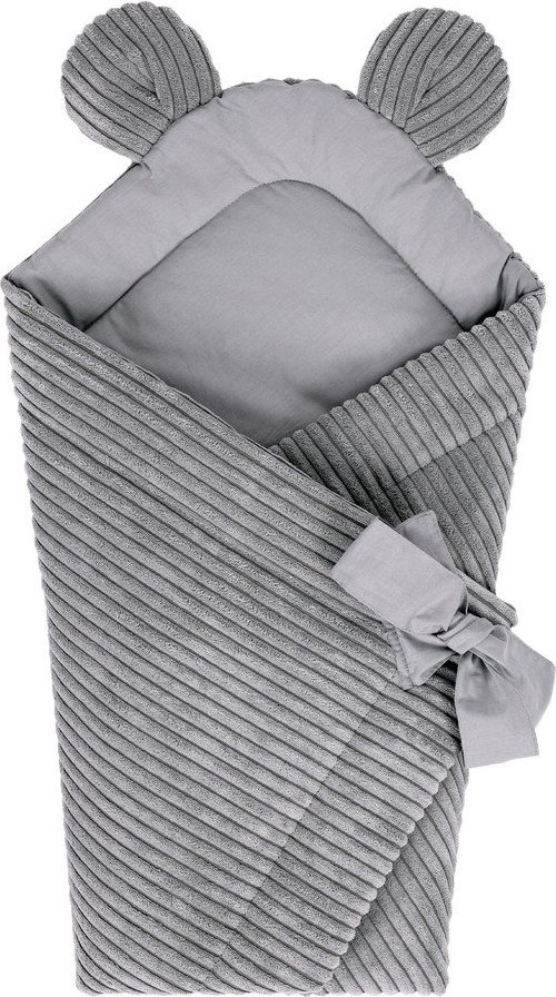 Šedá manšestrová dětská zavinovačka 35x65 cm – Meowbaby MeowBaby