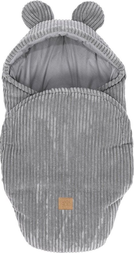 Šedá manšestrová dětská zavinovačka 45x80 cm – Meowbaby MeowBaby