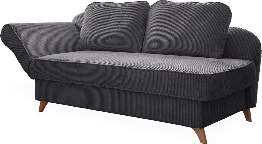 Šedá manšestrová lenoška (levý roh) Chic Charlotte – Miuform Miuform