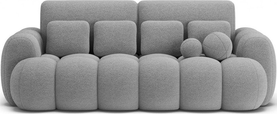 Šedá rozkládací pohovka z textilie bouclé 256 cm Cotonn – ELTAP ELTAP