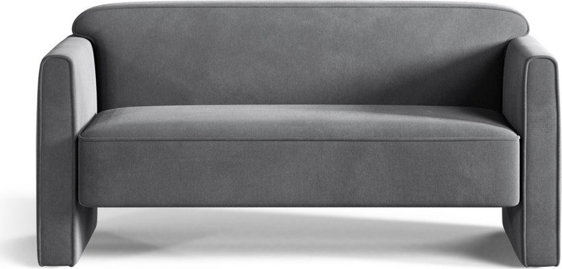 Šedá sametová pohovka 140 cm Abby – Micadoni Micadoni