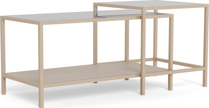 Šedé ocelové konferenční stolky v sadě 2 ks 50x90 cm Seaford – Actona Actona