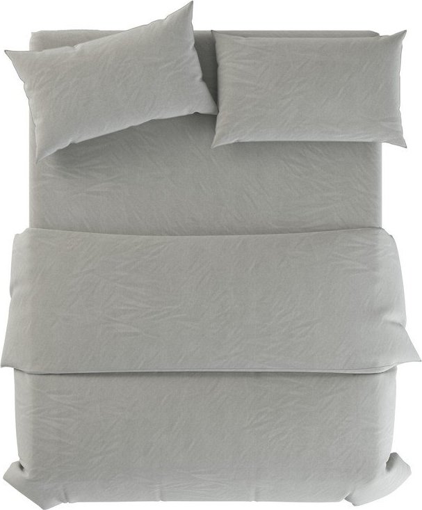 Šedozelené lněné povlečení na jednolůžko 135x200 cm Stone – Native Natural Native Natural