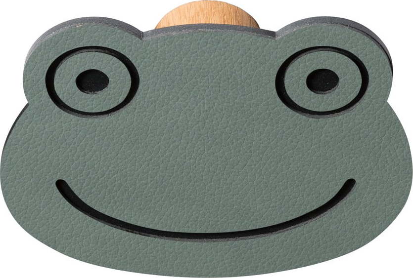 Šedozelený nástěnný ocelový háček Frog Dot Nupo – LIND DNA Lind DNA