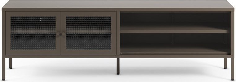 Šedý kovový TV stolek 160x50x35 cm Layna – Marckeric Marckeric