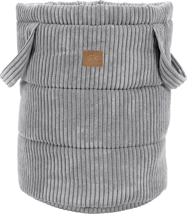 Šedý látkový dětský koš na hračky ø 39x50 cm – Meowbaby MeowBaby