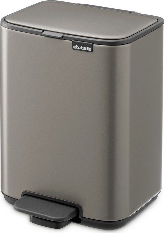 Šedý nášlapný ocelový odpadkový koš 4 l Bo – Brabantia Brabantia