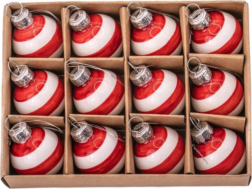 Skleněné ručně vyrobené vánoční koule v sadě 12 ks ø 3 cm Mini Bauble – Sass & Belle Sass & Belle