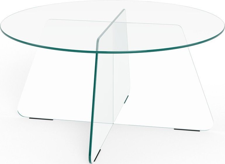 Skleněný kulatý konferenční stolek ø 80 cm Samos – Actona Actona
