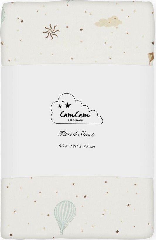 Slonovinové napínací dětské prostěradlo do postýlky z Bio bavlny 60x120 cm Dreamland – Cam Cam Copenhagen Cam Cam Copenhagen
