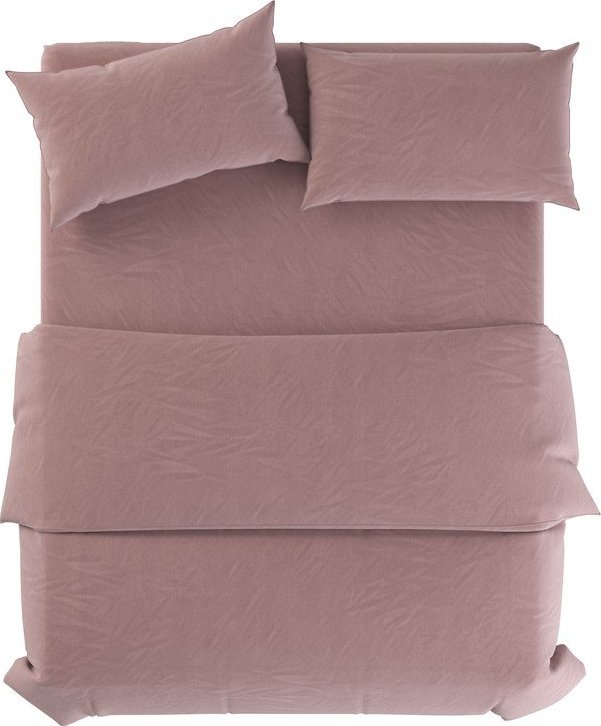 Starorůžové lněné povlečení na jednolůžko 135x200 cm Blush – Native Natural Native Natural