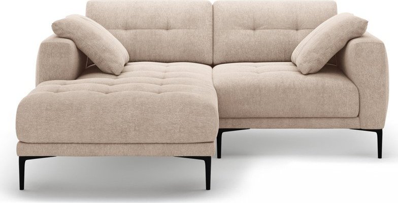 Světle hnědá rohová pohovka (levý roh/s lenoškou) Bemy – Micadoni Micadoni