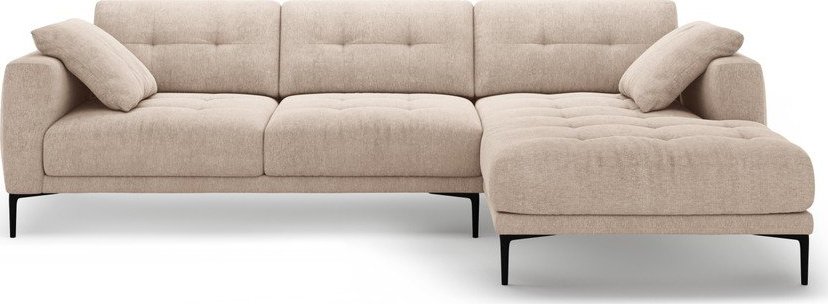 Světle hnědá rohová pohovka (pravý roh/s lenoškou) Bemy – Micadoni Micadoni