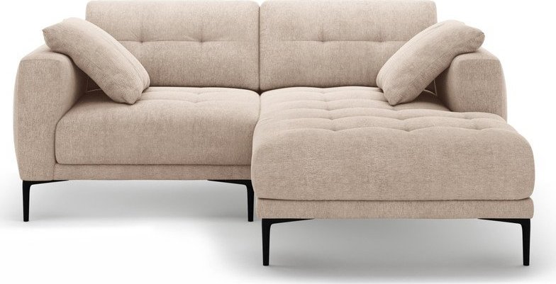 Světle hnědá rohová pohovka (pravý roh/s lenoškou) Bemy – Micadoni Micadoni