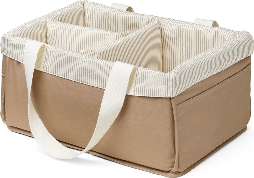 Světle hnědý látkový dětský úložný box 24x34x17 cm Classic Stripes Camel – Cam Cam Copenhagen Cam Cam Copenhagen