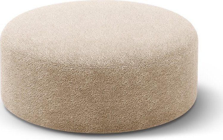 Světle hnědý taburet z textilie bouclé Dia – Micadoni Micadoni