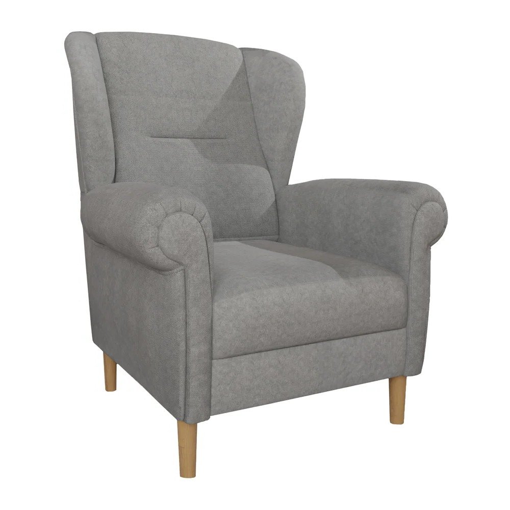 Světle šedé křeslo ušák Swan – Ropez Ropez