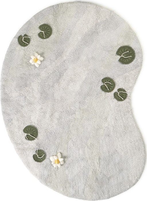 Světle šedý bavlněný dětský hrací koberec 130x170 cm Swan Lake – Lorena Canals Lorena Canals