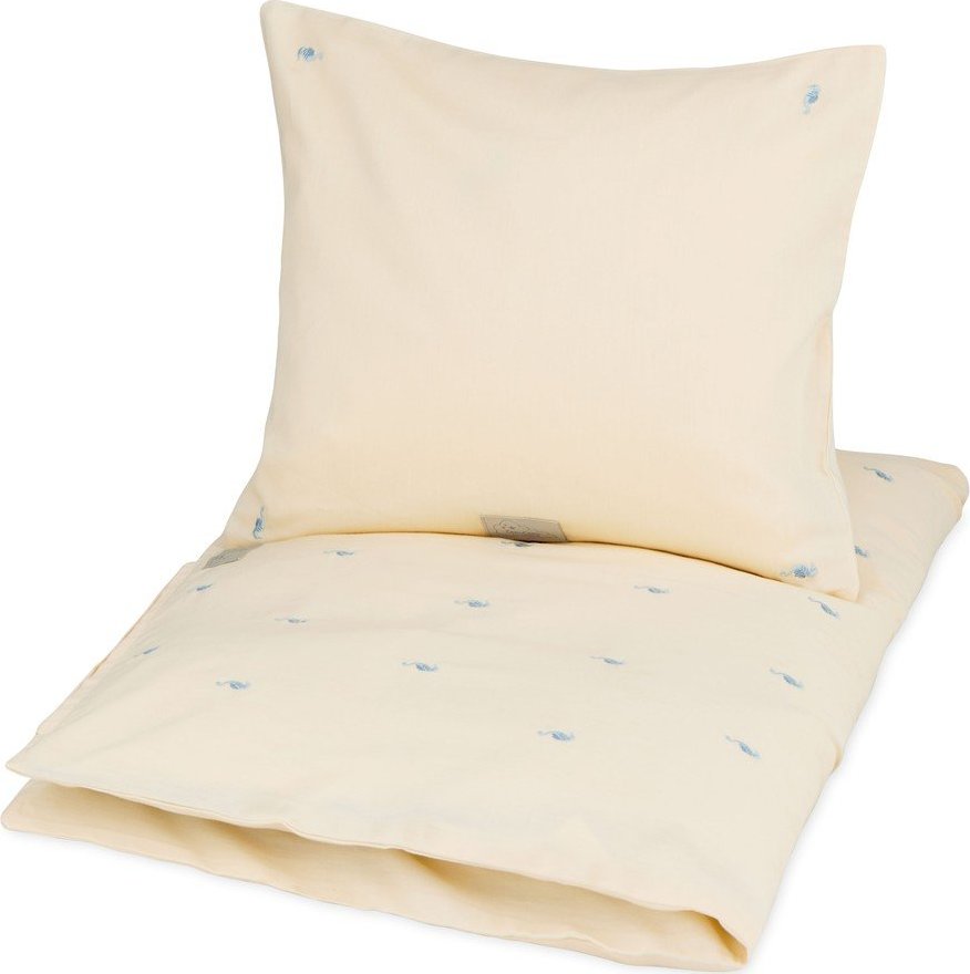 Světle žluté dětské povlečení do postýlky z Bio bavlny 70x100 cm Sea Garden – Cam Cam Copenhagen Cam Cam Copenhagen