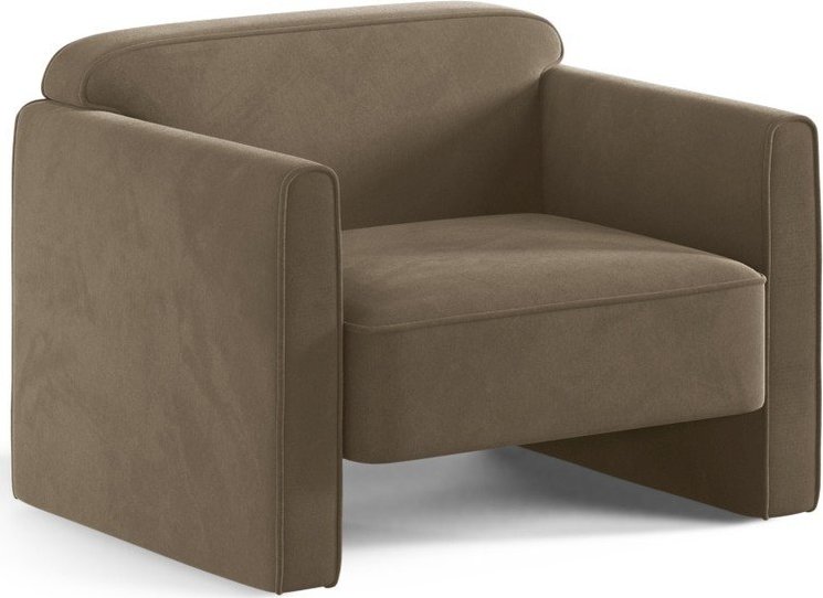 Taupe sametové křeslo Abby – Micadoni Micadoni