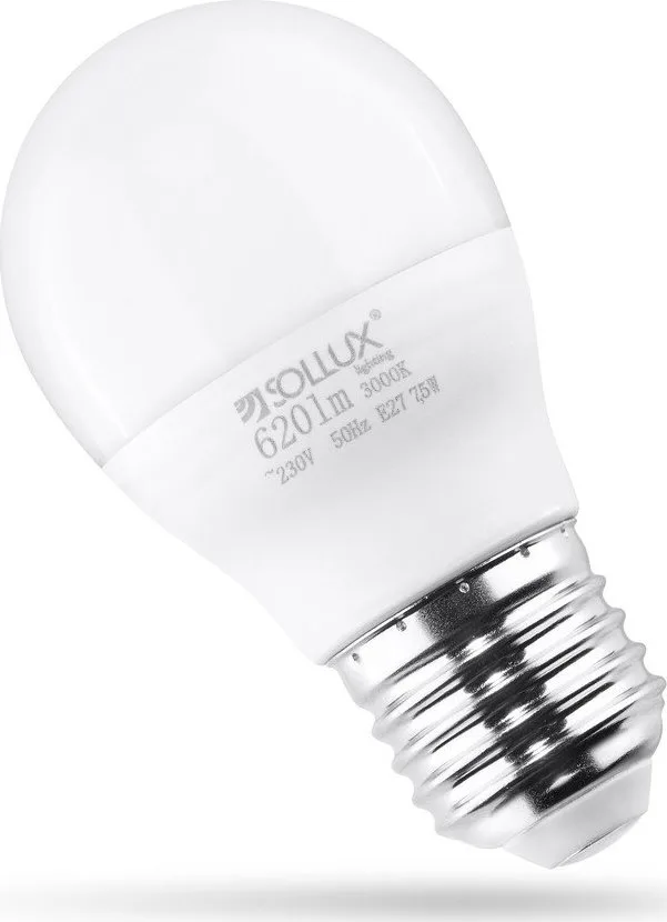 Teplá bílá LED žárovka E27, 7,5 W – Sollux