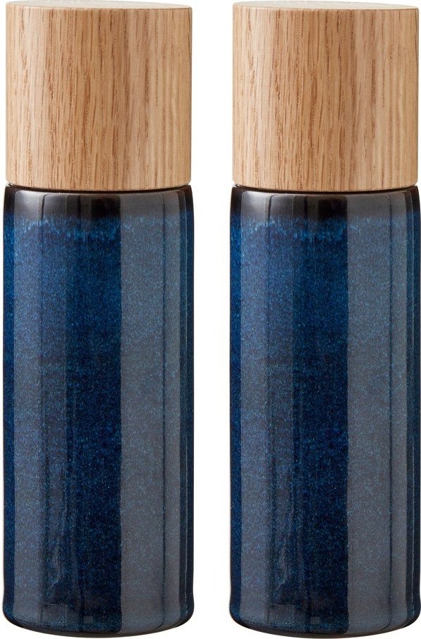 Tmavě modrá keramická sada mlýnků na pepř a sůl 2 ks Gastro Blue – Bitz Bitz