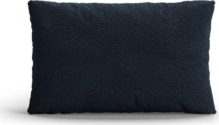 Tmavě modrý polštář na gauč z textilie bouclé Poppy – Micadoni Micadoni