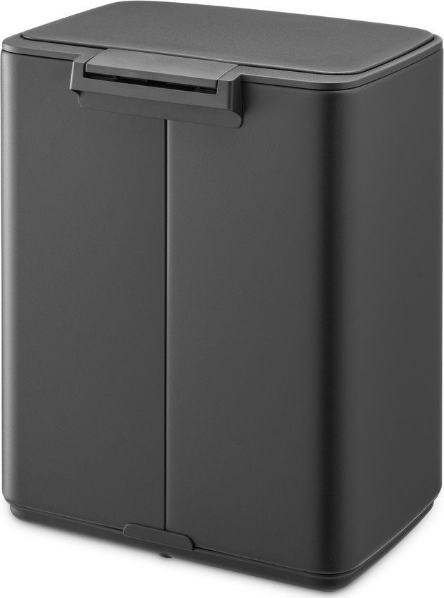 Tmavě šedý nášlapný ocelový odpadkový koš 12 l Bo – Brabantia Brabantia