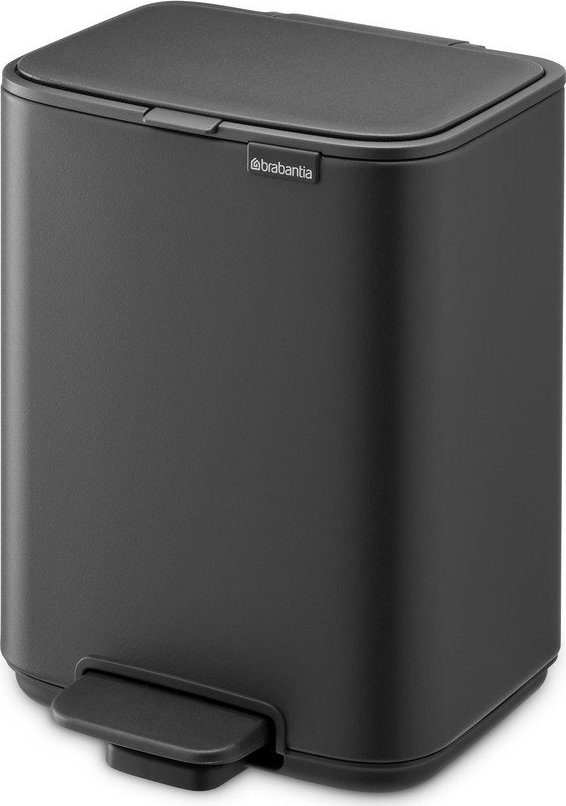 Tmavě šedý nášlapný ocelový odpadkový koš 4 l Bo – Brabantia Brabantia