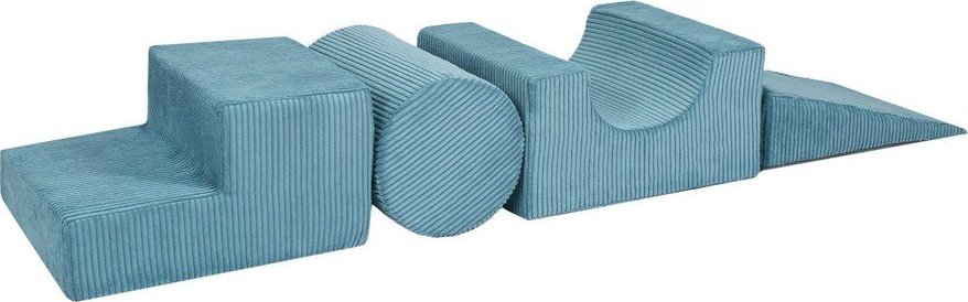 Tyrkysové manšestrové pěnové hřiště 45x170x30 cm Montessori – Meowbaby MeowBaby