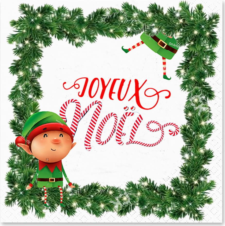 Ubrousky v sadě 20 ks 33x33 cm Prankster Elf – Homéa Homea