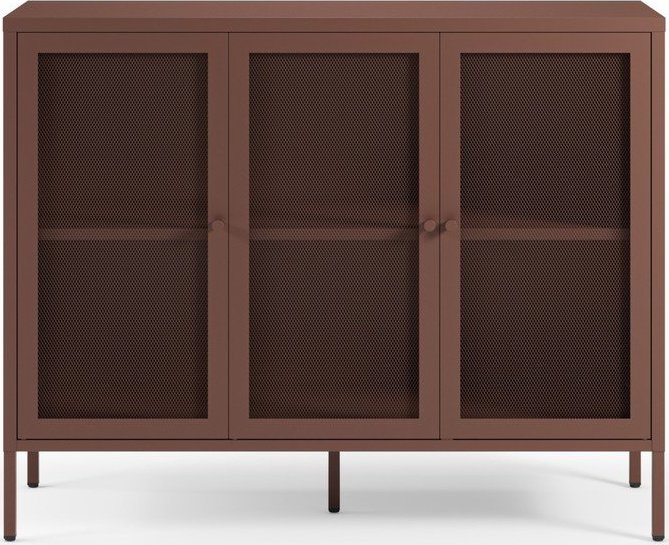 Vínová kovová komoda 121x90x40 cm Fayna – Marckeric Marckeric