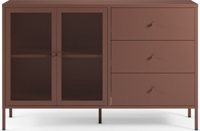 Vínová kovová komoda 140x90x40 cm Fayna – Marckeric Marckeric