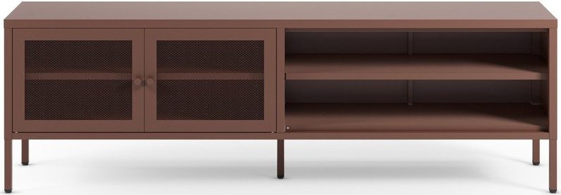 Vínový kovový TV stolek 160x50x35 cm Fayna – Marckeric Marckeric