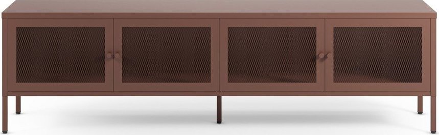 Vínový kovový TV stolek 160x50x35 cm Fayna – Marckeric Marckeric