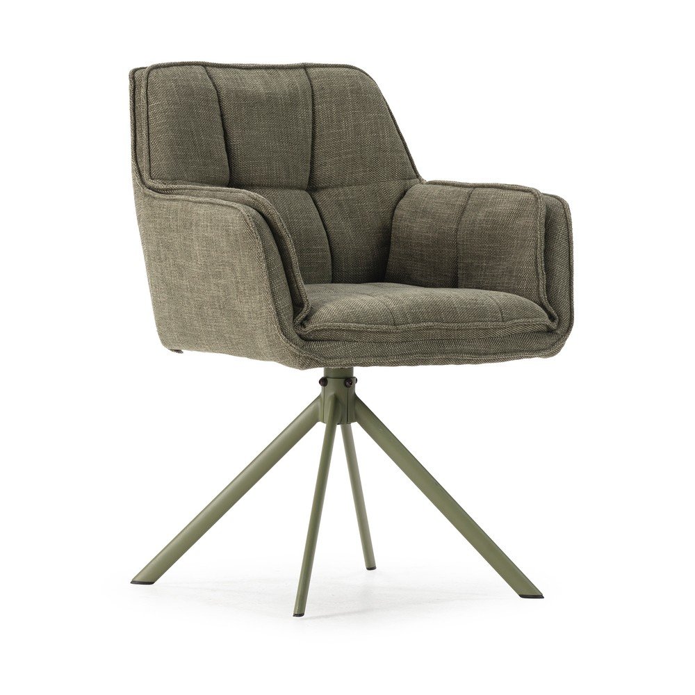 Zelená čalouněná jídelní křesla v sadě 2 ks Keiko – Marckeric Marckeric