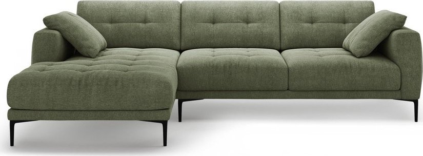 Zelená rohová pohovka (levý roh/s lenoškou) Bemy – Micadoni Micadoni