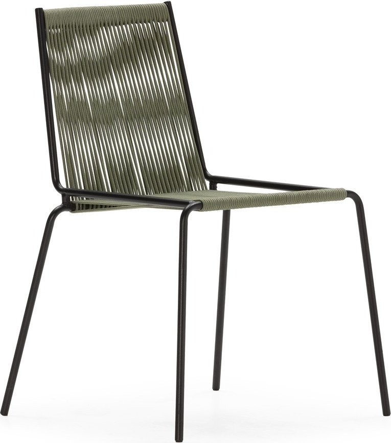 Zelené kovové stohovatelné jídelní židle v sadě 2 ks Emily – Marckeric Marckeric