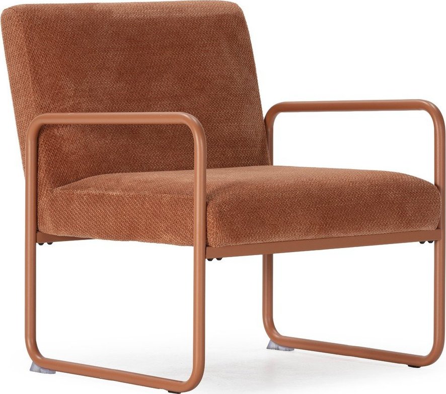 Žinylkové křeslo v terakotové barvě Vince – MOME Mome