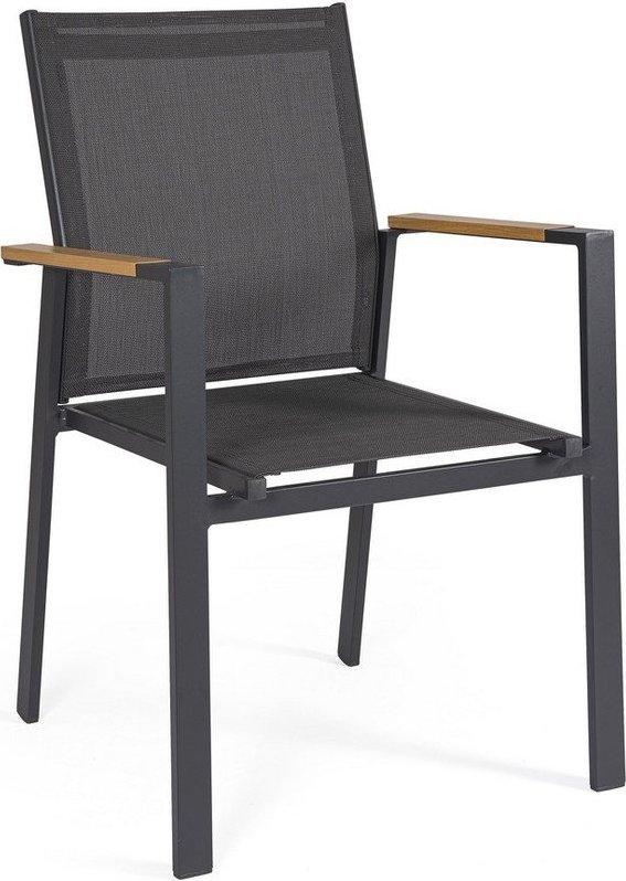 Antracitová kovová zahradní židle Heta – Bizzotto Bizzotto