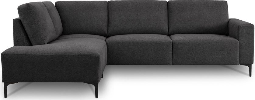 Antracitová žinylková rohová pohovka (levý roh/do L) Fabian – Scandic Scandic