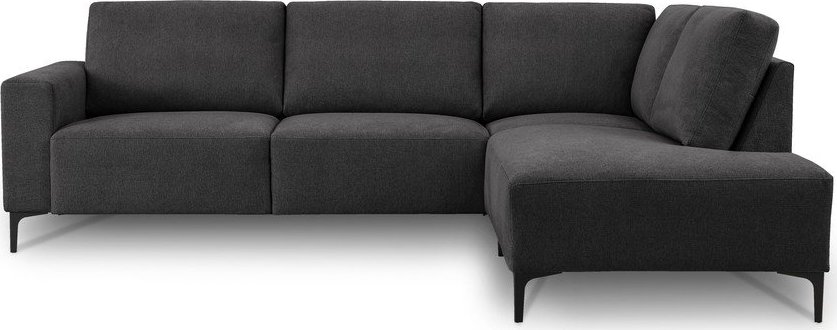 Antracitová žinylková rohová pohovka (pravý roh/do L) Fabian – Scandic Scandic