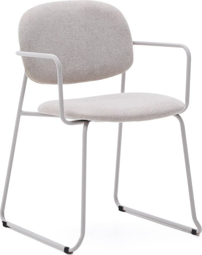 Béžová kovová jídelní židle s područkami Meli – Kave Home Kave Home