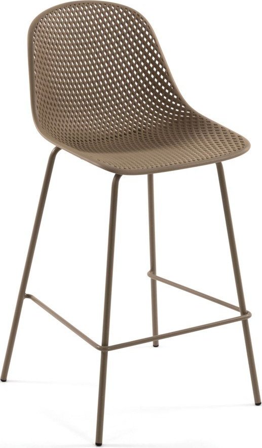 Béžová kovová/plastová zahradní barová židle Quinby – Kave Home Kave Home