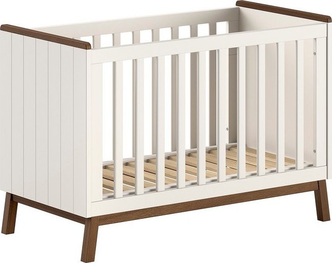 Béžová postýlka z borovicového dřeva s nastavitelnou výškou 60x120 cm Sezane – Vipack Vipack