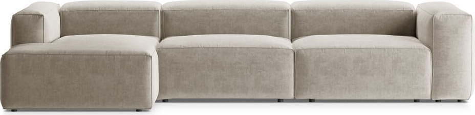 Béžová rohová pohovka (levý roh/s lenoškou) Bergamo – Cosmopolitan Design Cosmopolitan design