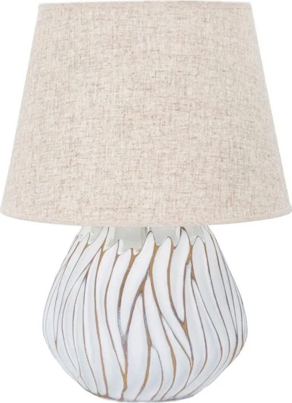 Béžová stolní lampa s textilním stínidlem (výška 48 cm) Honduras – Mauro Ferretti