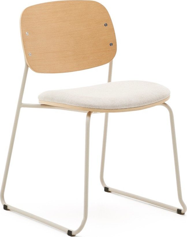 Béžová/v přírodní barvě kovová stohovatelná jídelní židle Meli – Kave Home Kave Home