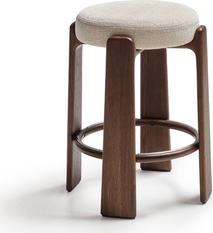 Béžová/v tmavě přírodní barvě barová stolička z jasanového dřeva (výška sedáku 65 cm) Granite – Kave Home Kave Home